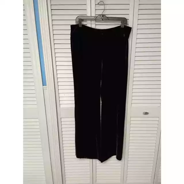 Laundry by Shelli Segal black velour soft dress pants women's size 10