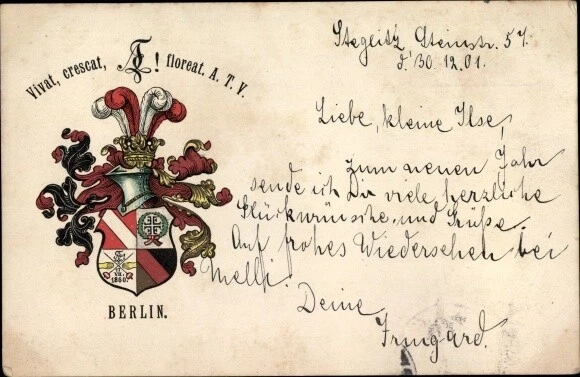 Studentika Litho Vivat, crescat, floreat ATV, Akademische... - 10528230