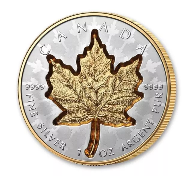 2024 Canada $20 1oz Proof Silver Maple Leaf Super Incuse with Gold Gilt OGP/COA 2