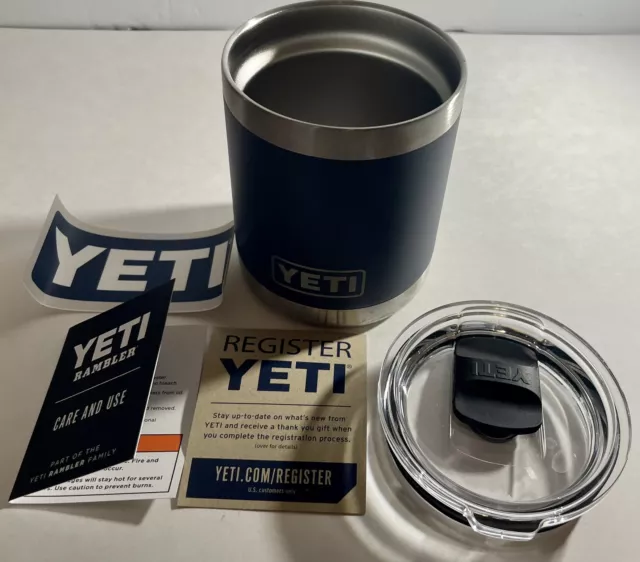 YETI Rambler Lowball 10 oz Navy Blue with magslider lid  New Without Tag