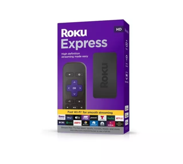 Free Ship - Roku Express Hd Streaming Device - Black (3960R)