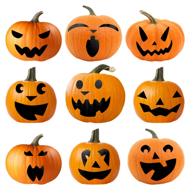 Pvc Pumpkin Trick Treat Party Favors Decorating Sticker Kits
