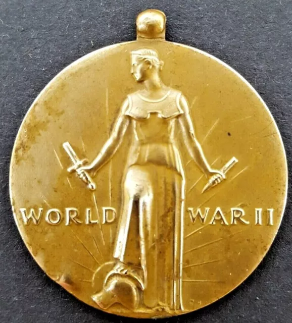 WWII VICTORY BRONZE Medal 1945 Authentic ,Freedom. - D1 - $19.95 