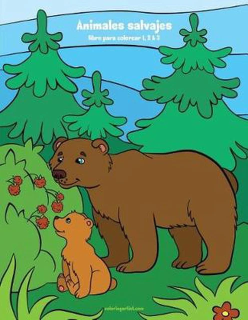 ANIMALES SALVAJES LIBRO para Colorear 1, 2 And 3 by Nick Snels (Spanish ...