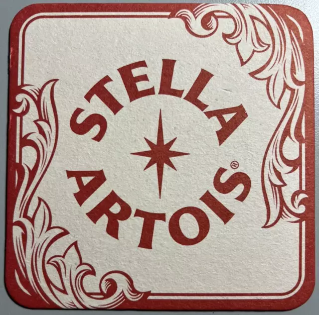 STELLA ARTOIS 2 Sided Beer Drink Coaster Mat 4" - NEW -