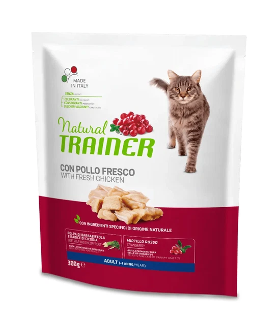x12 Natural Trainer Cibo Secco Adult con pollo fresco per Gatto Croccantini