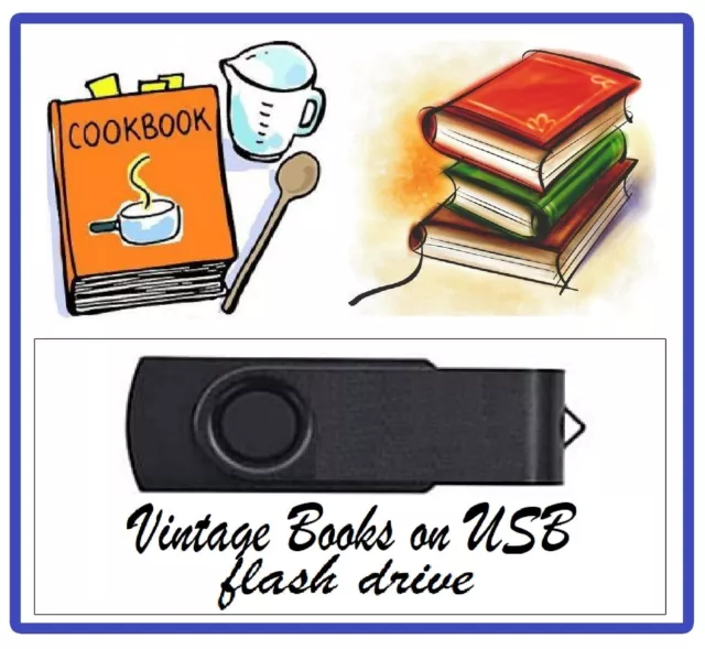 Vintage cooking books / 2 Flash drivers by 16 Gb.