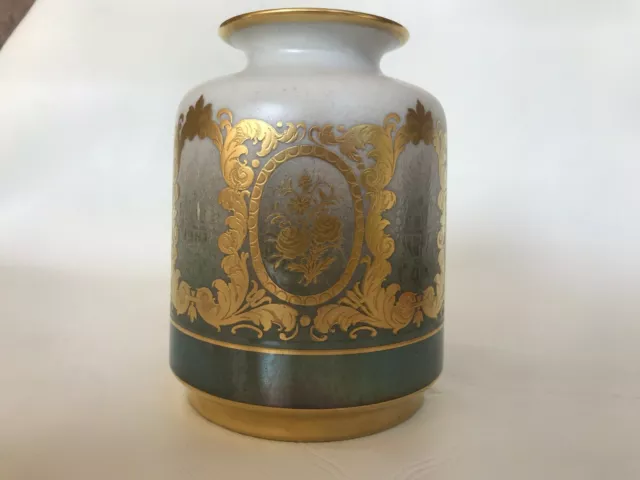 VASO CERAMICA ORO ZECCHINO FINZI (Ceramic vase pure gold decorations)