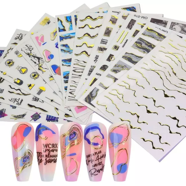 Nail Decals Nail Decorations English Letter Nail Stickers Manicure Accessories
