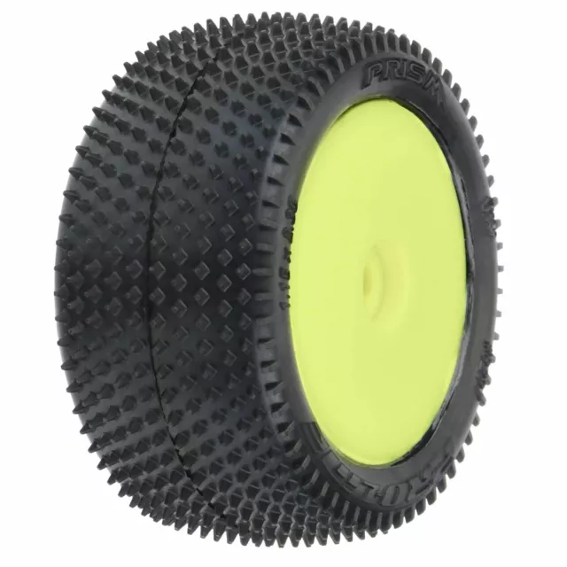 Proline 8298-12 1/18 Wedge Front Carpet Mini-B Tires Mounted 8mm Yellow Wheels