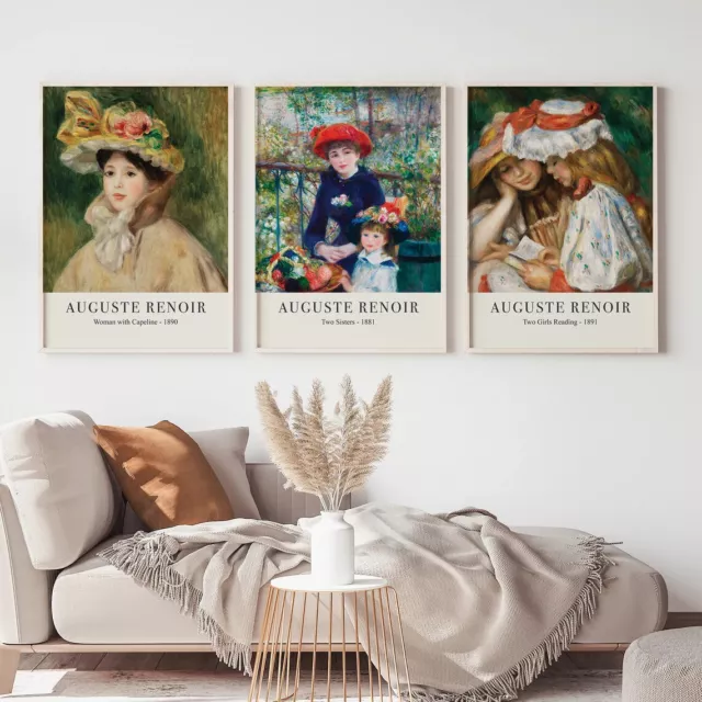 Set of 3 Auguste Renoir Gallery Abstract Modern Wall Art, Home Decor