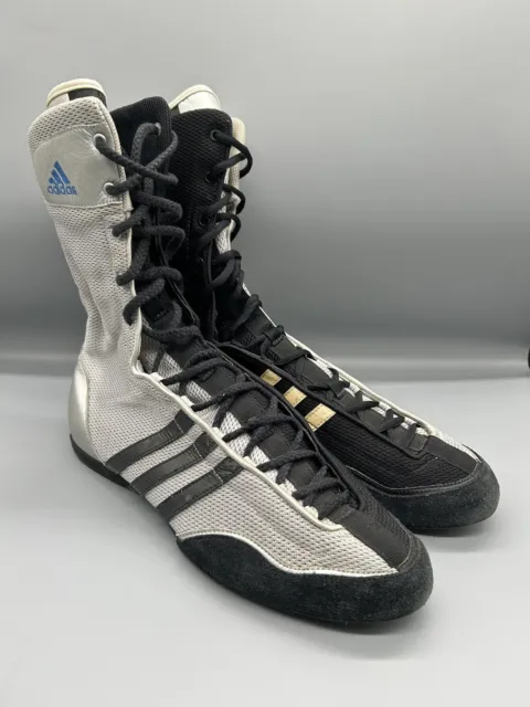 Adidas Pro Boxing Boots Adistar - 553314 - Uk11 Eu46 - Black/Silver - Mens
