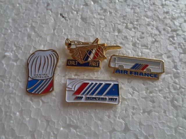 Job lot of 4 Air France Airline metal lapel pins