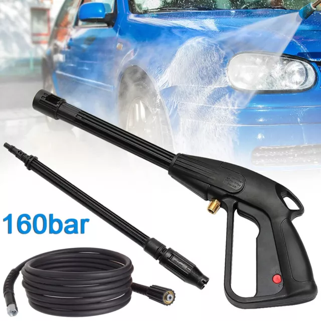 High Pressure Power Washer Spray Gun Jet Lance Trigger Car Washer Gun w/5m Hose