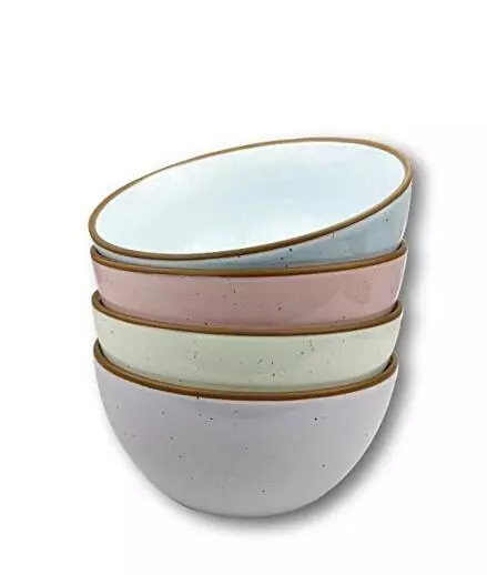 Mora Ceramic Bowls For Kitchen, 28oz - Bowl Set of 4 - For Assorted Colors