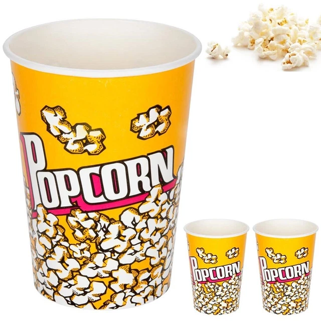 2 Stk. Retro Stil Neuheit Popcorn Tube Behälter Party Film Nacht Plastik Eimer
