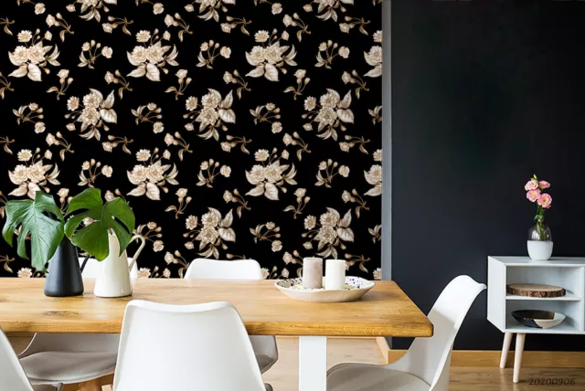 3D Vingate Floral Pattern Self-adhesive Removable Wallpaper Murals Wall 300