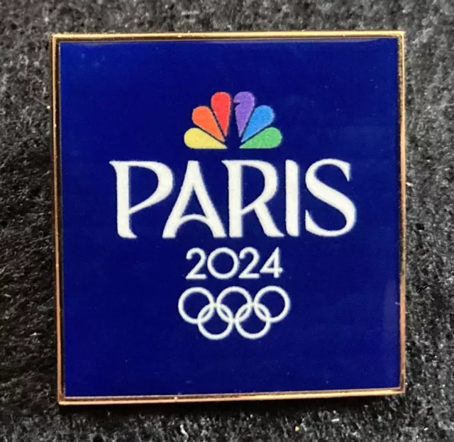 NBC PARIS DARK Framed Logo 2024 Olympic Media Pin Great Paris Trader