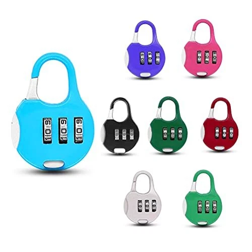 Lot de 4 cadenas à combinaison étanche à 4 chifes réinitialisables Lot de 4 cadenas à combinaison étanche à 4 chifes réinitialisables