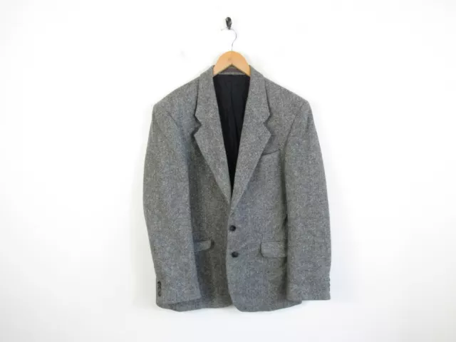 ST MICHAEL M&S Vintage Herringbone Tweed Blazer Mens Pure New Wool Jacket 40" M