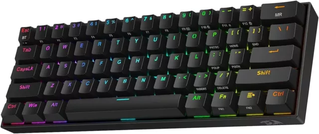 Redragon K530 Pro Draconic 60% Wireless RGB Mechanical Keyboard, Bluetooth/2.4Gh