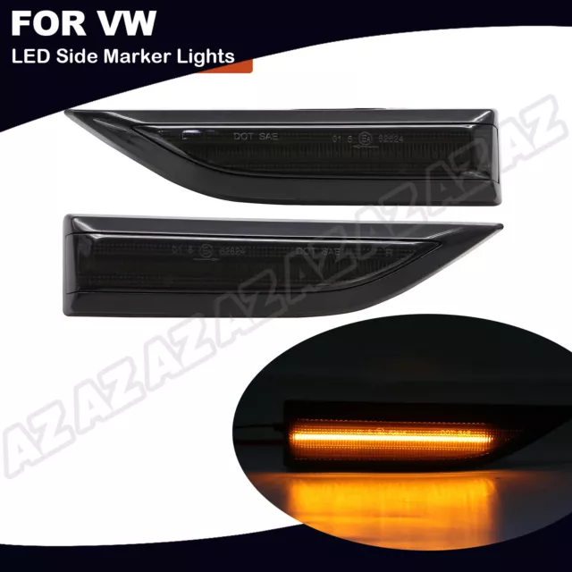 Für VW T6 LED Seitenblinker Bus Transporter Multivan Blinker schwarz Klavierl