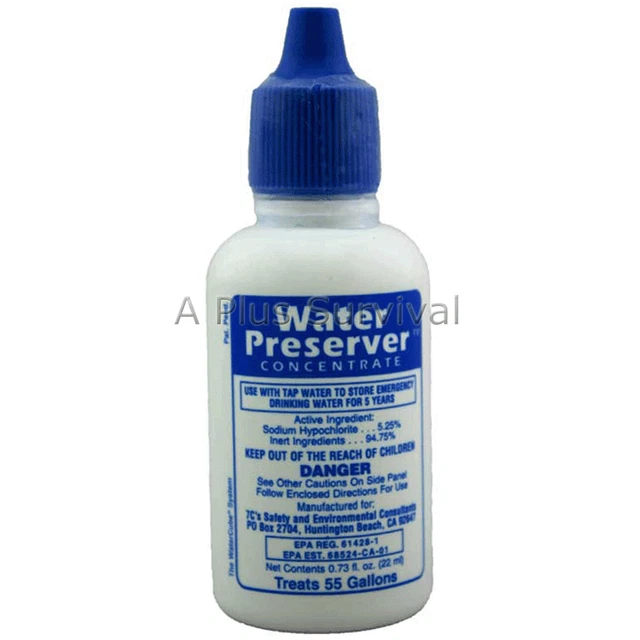 BayTec 4oz Water Preserver Drops - Long-Term Drinking Water Storage Solution For Emergency Preparedness