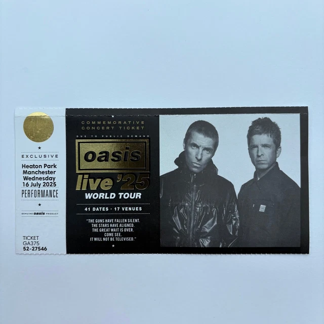 oasis UKツアー マンチェスターヒートンパーク VIPグッズ oasis UKツアー ヒートンパーク VIPグッズ oasis UKツアー