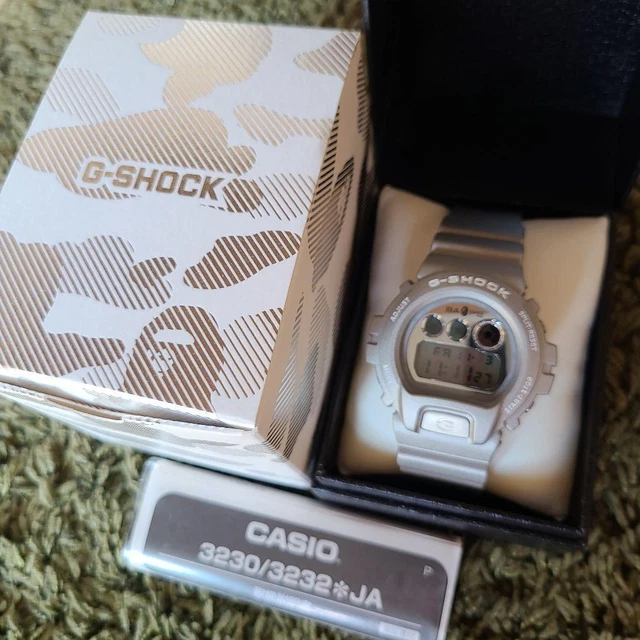 Casio G-SHOCK x A Bathing Ape DW-6900FS matt silver Collaboration Used JP