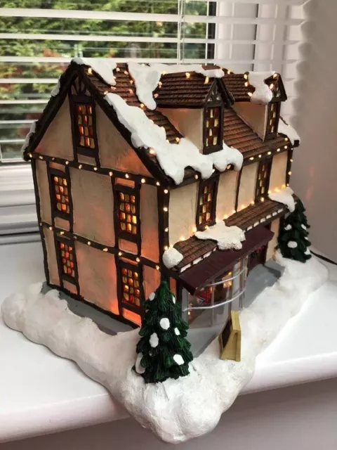 Vintage Past Times Light Up Christmas Shop Rare Perfect Condition