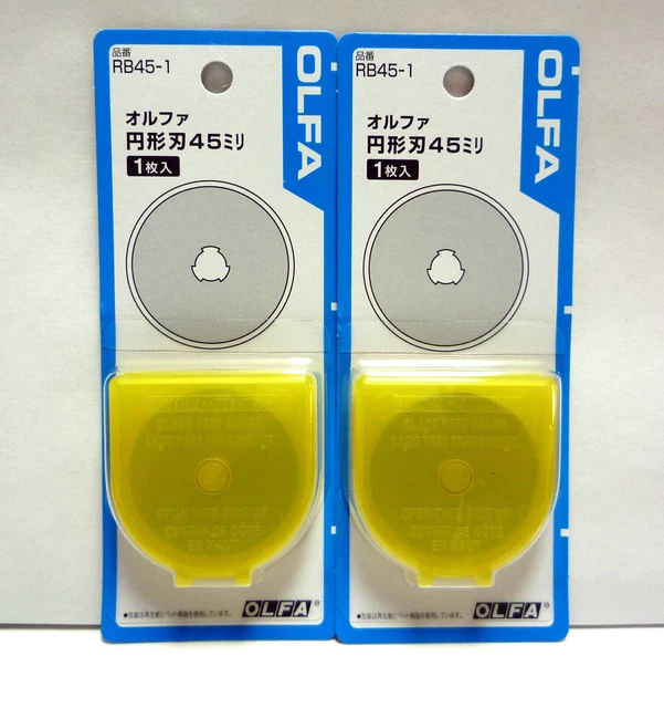 OLFA Original-Ersatz-Rotationsmesser / 45 mm / RB45-1 / 2 Packungen 2 Stück