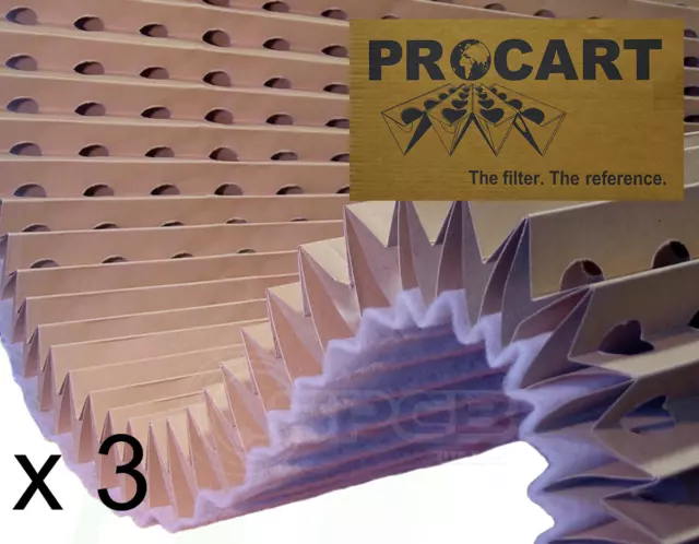 1 x 8m Paint Spray Booth Concertina High Efficiency Backed Cardboard Filter x 3