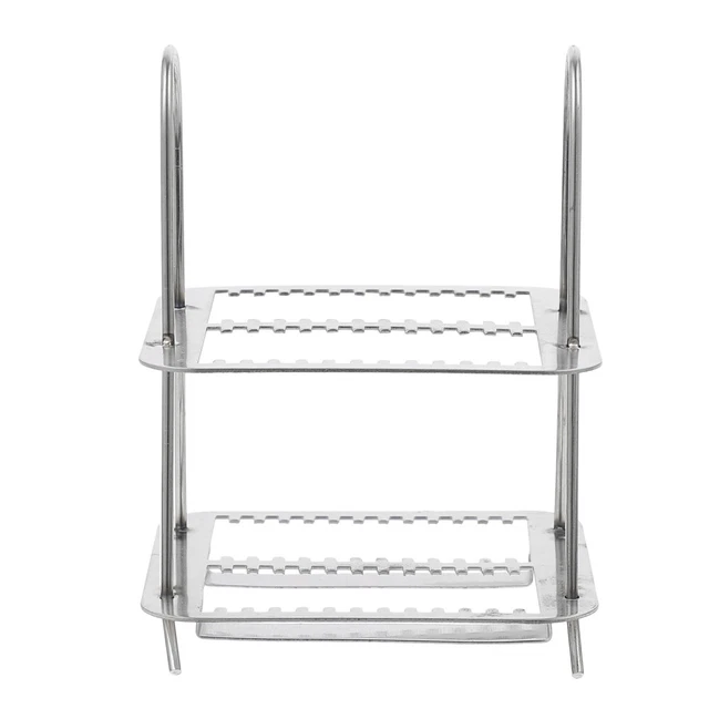 Support Pour Lames De Microscope - Lot De 2, En PP (16,5x10,5x9 Cm), Rangement Et Séchage Pour Laboratoire