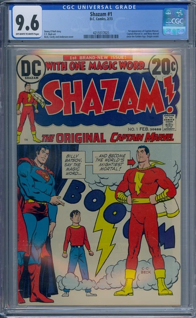 Shazam #1 Cgc 9.6 1St Dc Captain Marvel Origin Retold