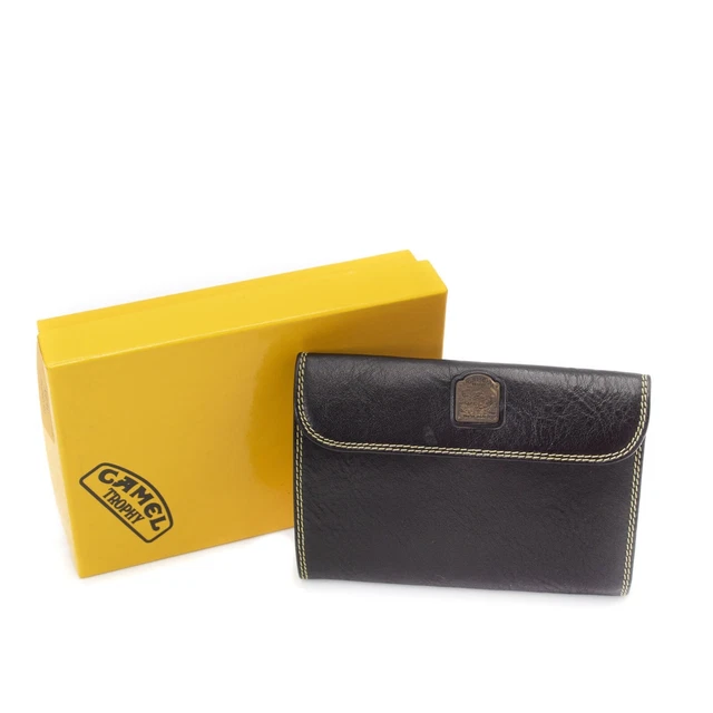 PORTAFOGLIO UOMO DONNA in vera pelle Camel Trophy portamonete