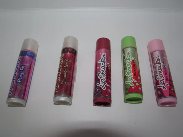 Vintage Bonne Bell Rare Lip Smackers Sparkly Glitter Holiday Flavors Christmas