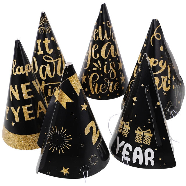 6 pezzi cappelli festa di Capodanno, buon anno nuovo, decorazioni, regali per feste,