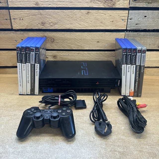 CONSOLE SONY PLAYSTATION 2 PS2 nera SCPH-39003 pacchetto 10 giochi EUR ...