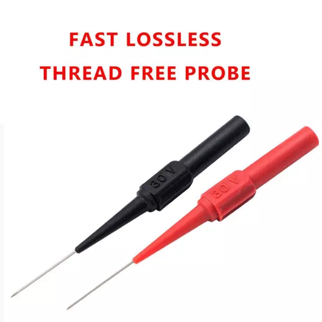 2pcs Insulation Piercing Needle Non-destructive Multimeter Probes Tester 2