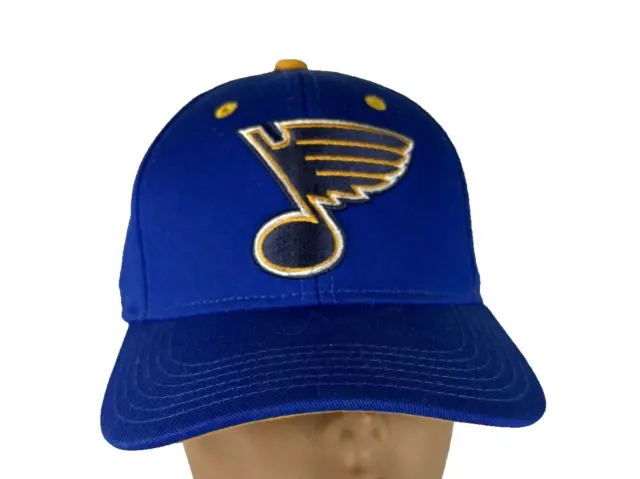 St Louis Blues Hockey Hat YOUTH Kids  NHL Adjustable Cap Blue with Yellow Bill