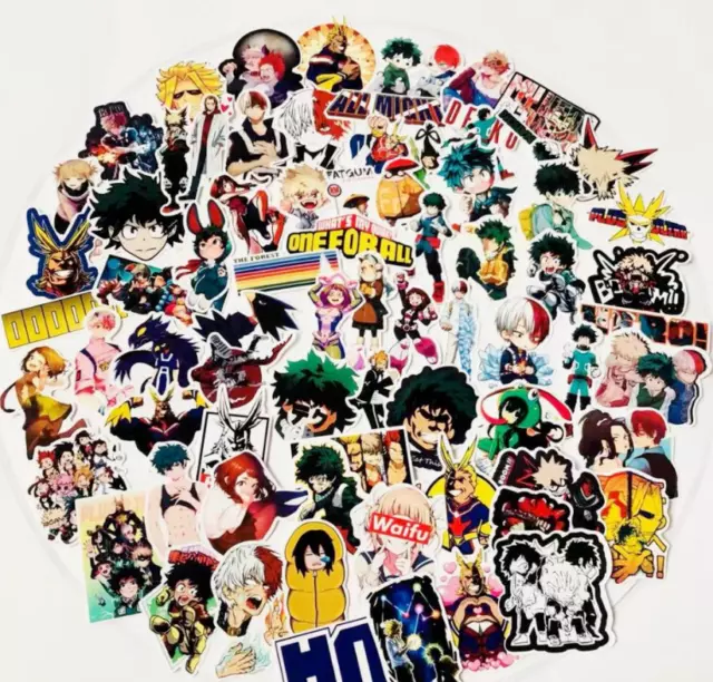 100pc My Hero Academia Stickers Anime Set Sticker Katsuki Eijiro Shoto  Ochaco