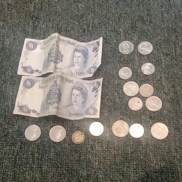 CAYMAN ISLANDS paper and coin lot