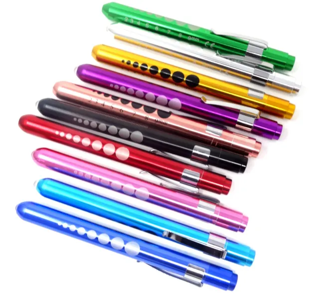 10x Medical First Aid Pen Light Flashlight Doctor Nurse Emergency (choose color)