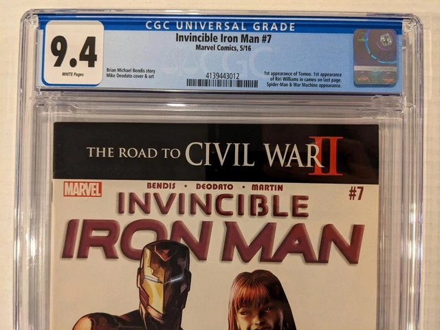 Invincible Iron Man #7 (Marvel Oct 2016) CGC 9.4 1st Print  1st Cameo App Riri 3