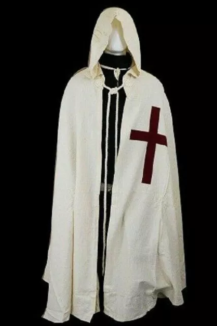 Medieval Knight Templar Cloak & Crusader Tabard Renaissance Halloween Costume 3