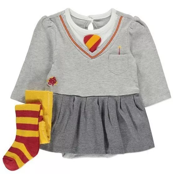 Baby Harry Potter Outfit Dress Tights Set GEORGE Cotton Fancy Dress Halloween