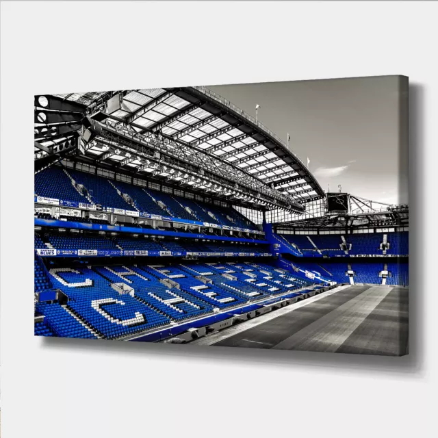 Stamford Bridge Chelsea F.C. Inspired Football Art Print Stadium Design  Blues