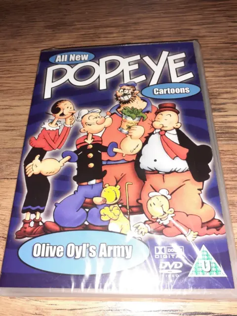 All New Popeye Cartoons Olive Oyls Army DVD New and Sealed
