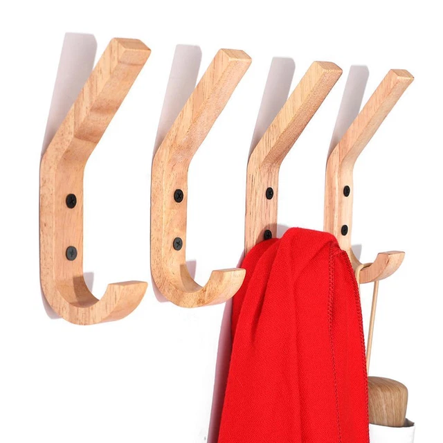 4 Pieces Coat Hooks Wall Mounted Hanger Decoration for Office Hanging Towels