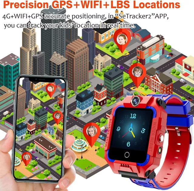 4G Sport Smart Watch WIFI360° drehbares wasserdichtes GPS für Jungen und Mädchen 3